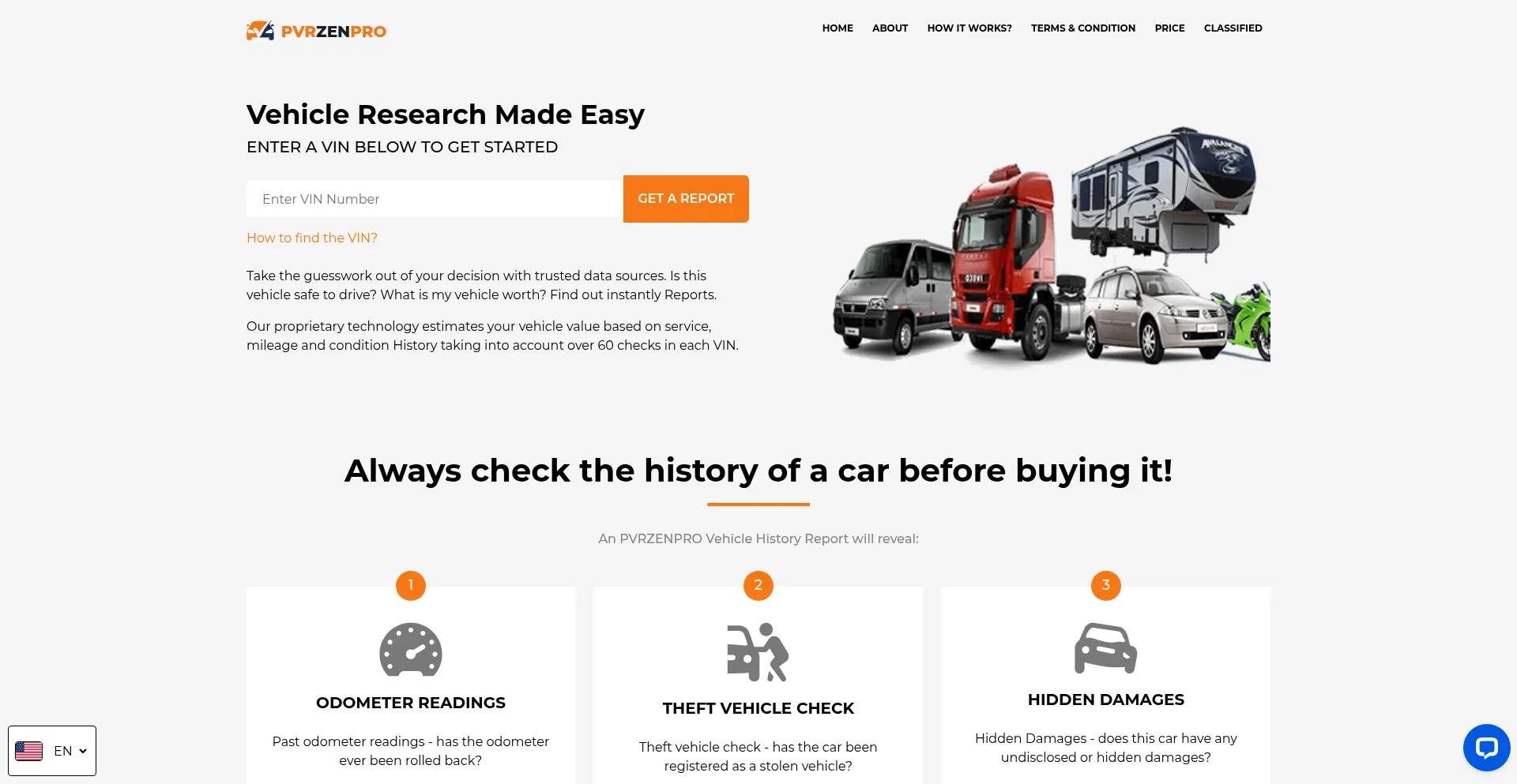 Website screenshot of Pvrzenpro.com