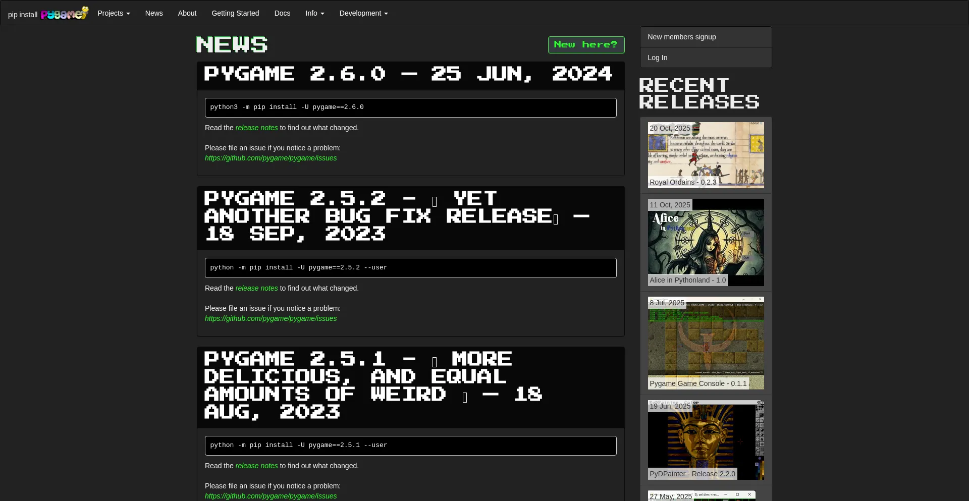 Pygame.org