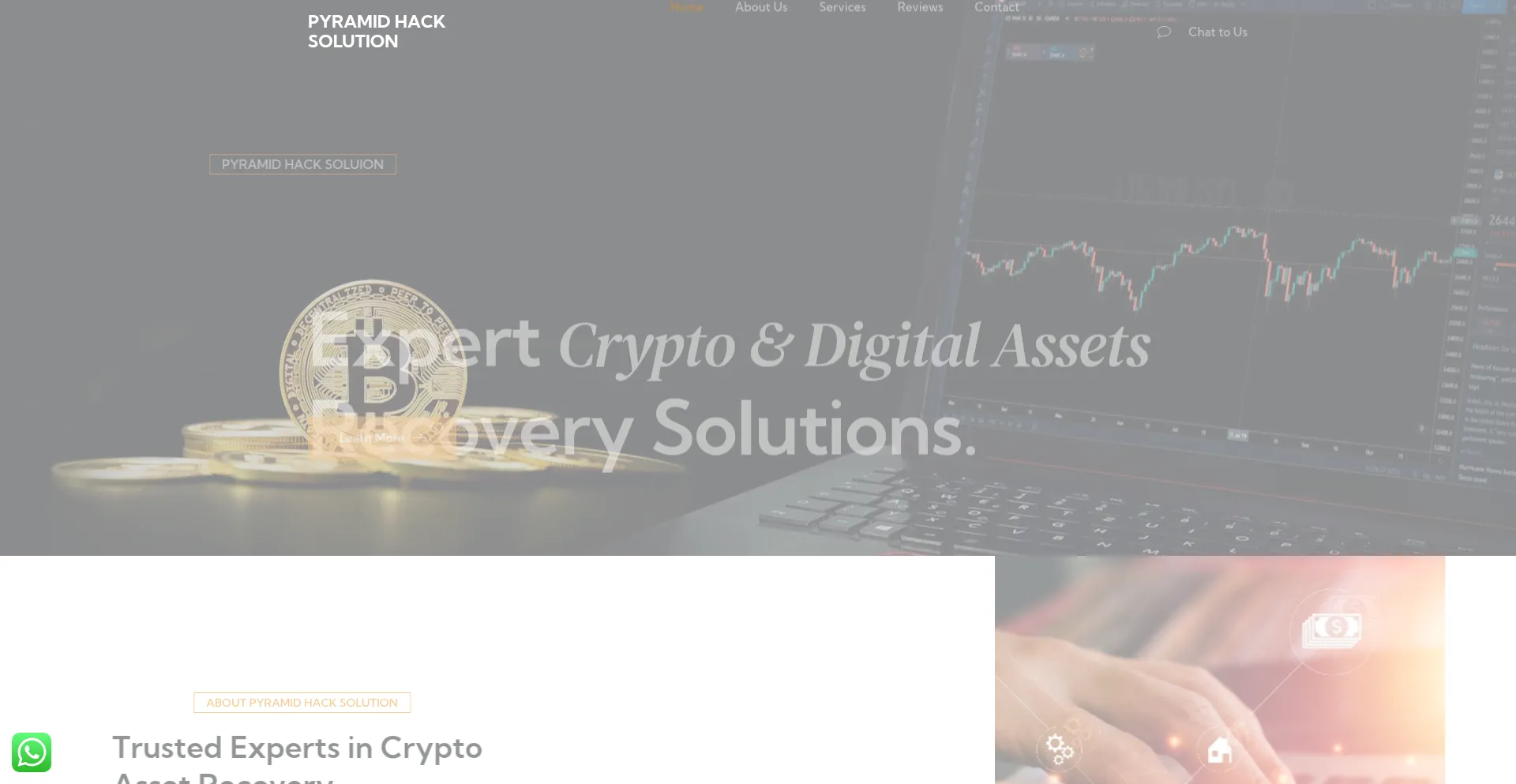 Website screenshot of Pyramidhacksolution.com