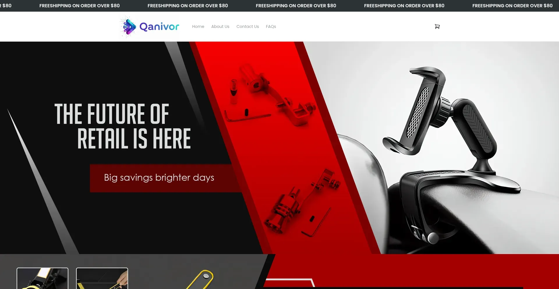Website screenshot of Qanivor.com