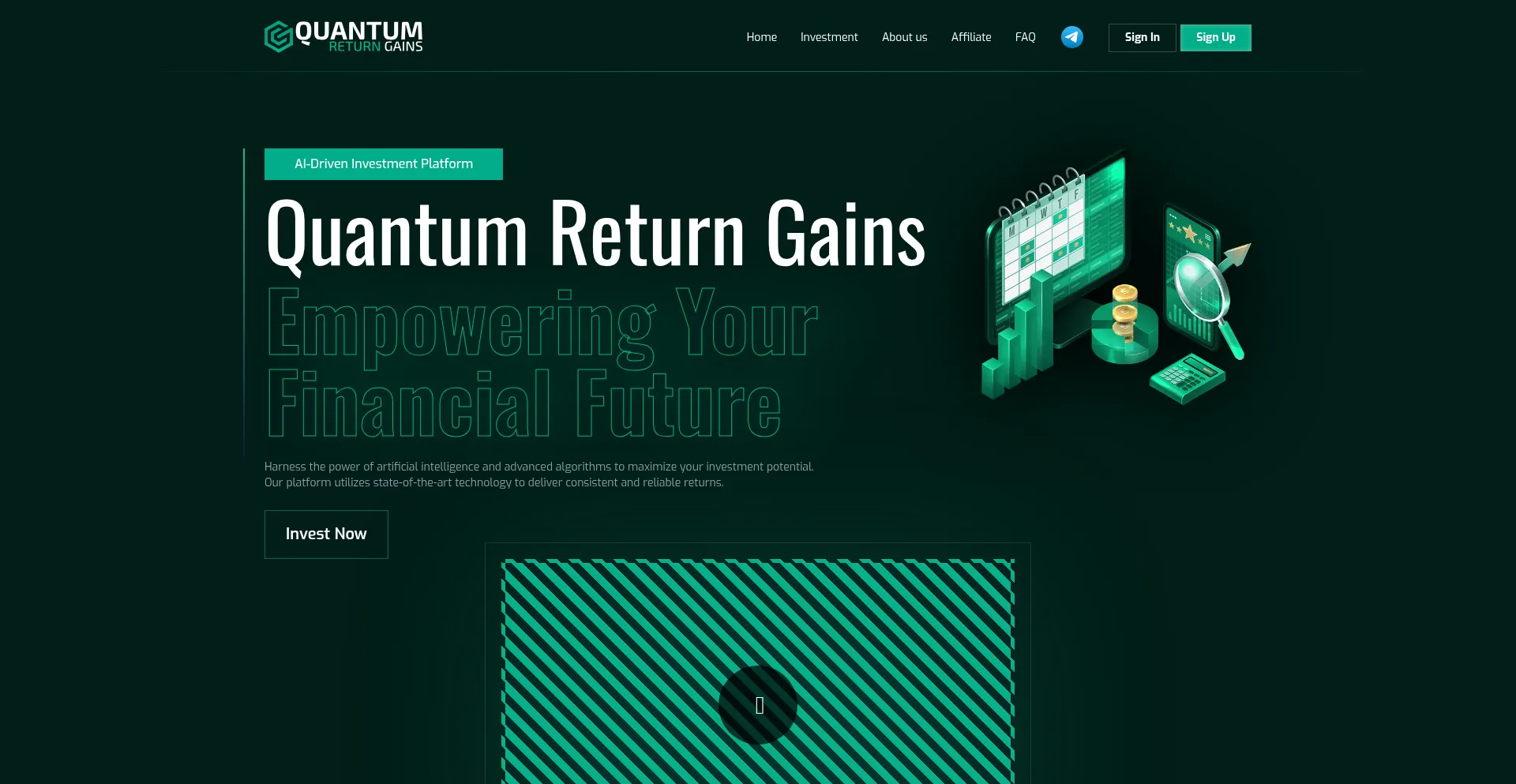 Website screenshot of Qrgains.cc