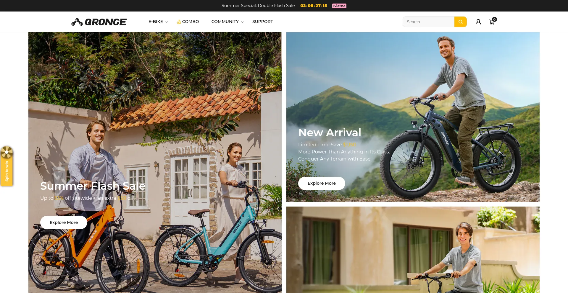 Website screenshot of Qronge.com