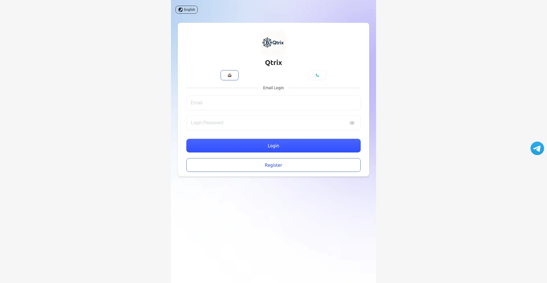 Website screenshot of Qtrix.xyz