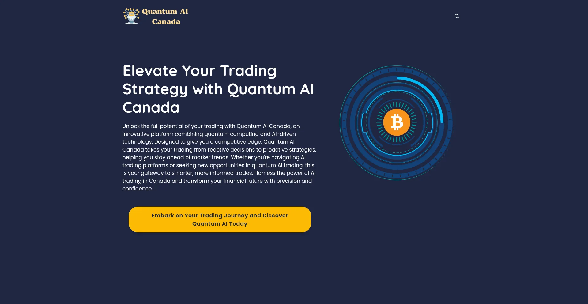 Website screenshot of Quantum-ai-canada.com