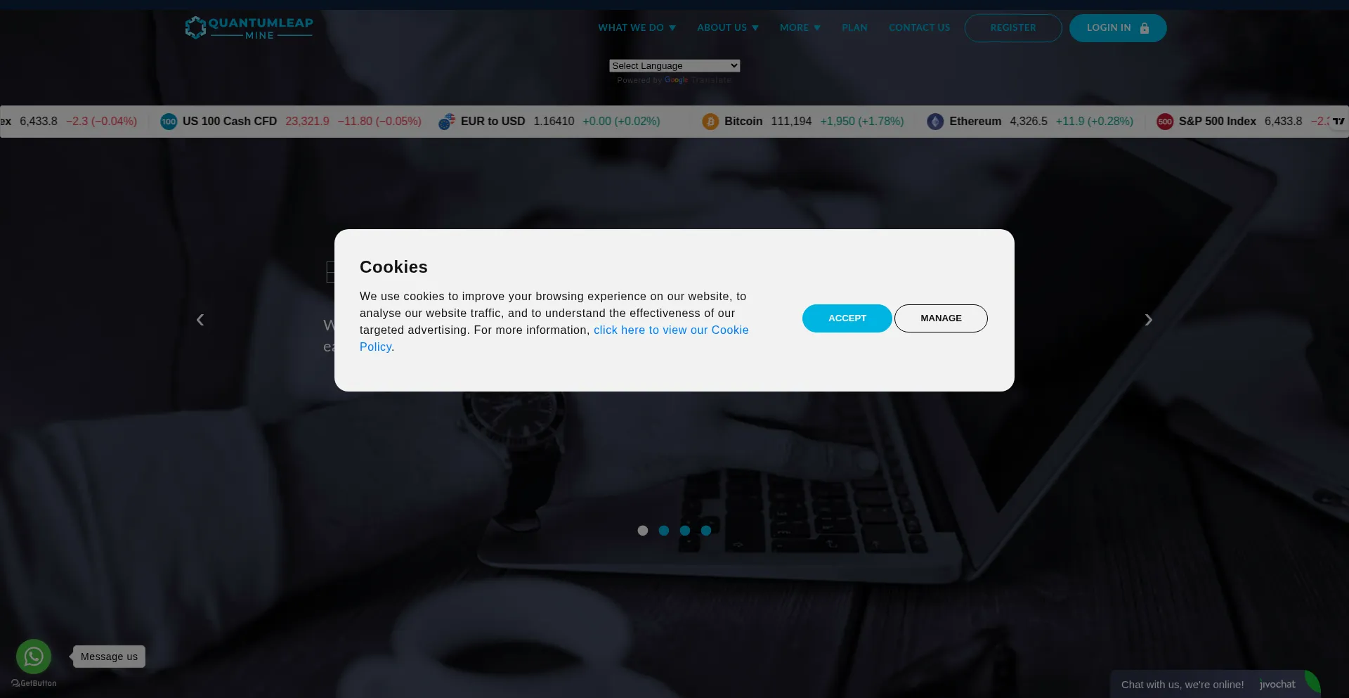 Website screenshot of Quantumleapmine.com