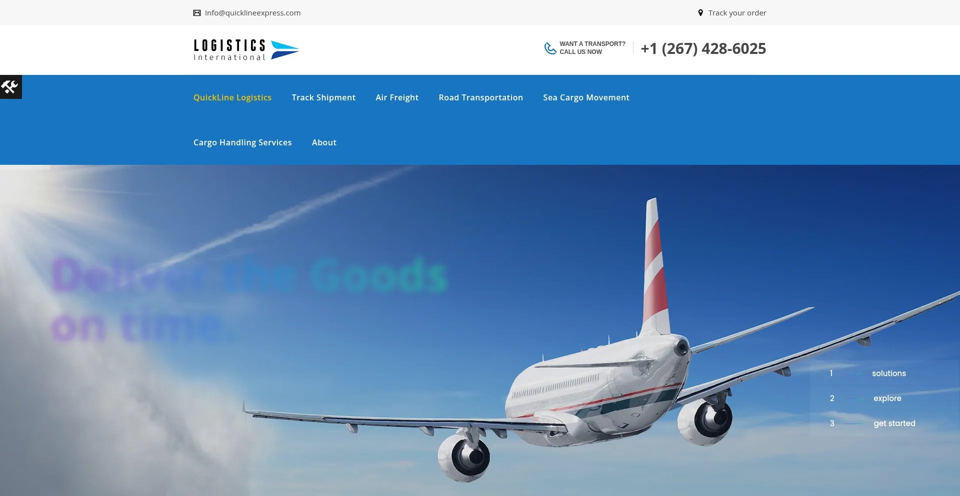 Website screenshot of Quicklineexpress.com