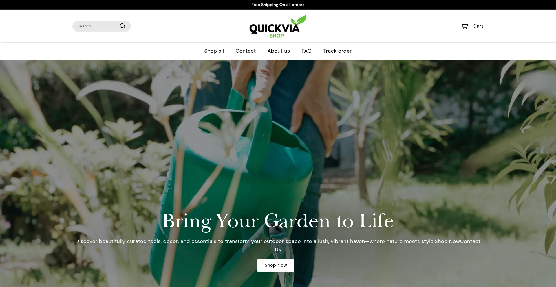 Website screenshot of Quickvia.shop