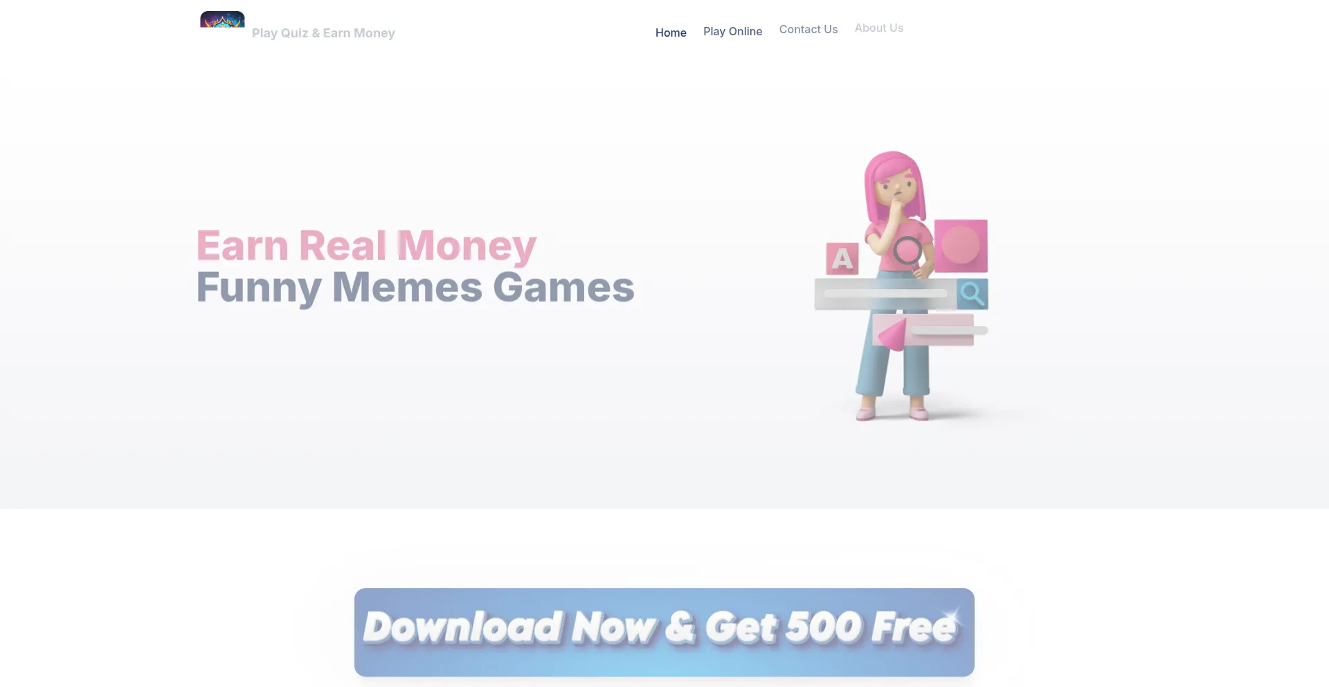 Website screenshot of Quizpay.in