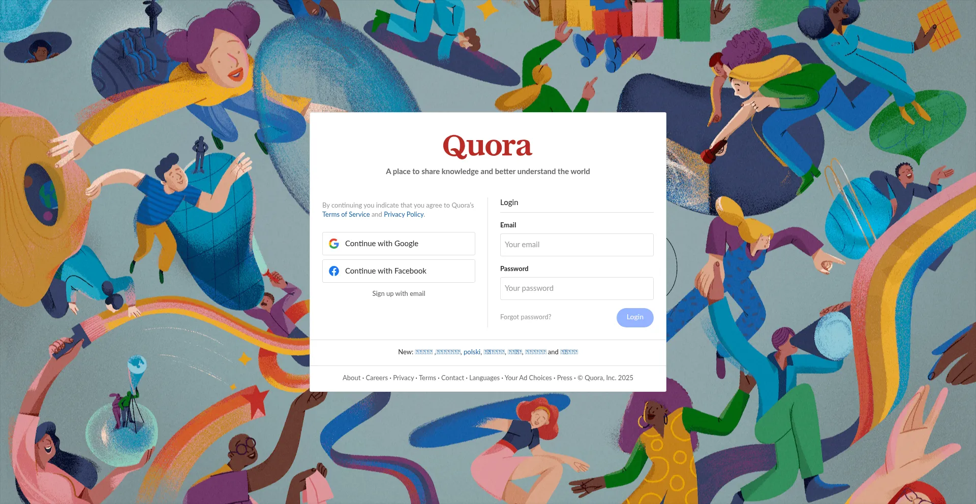 Website screenshot of Quora.com