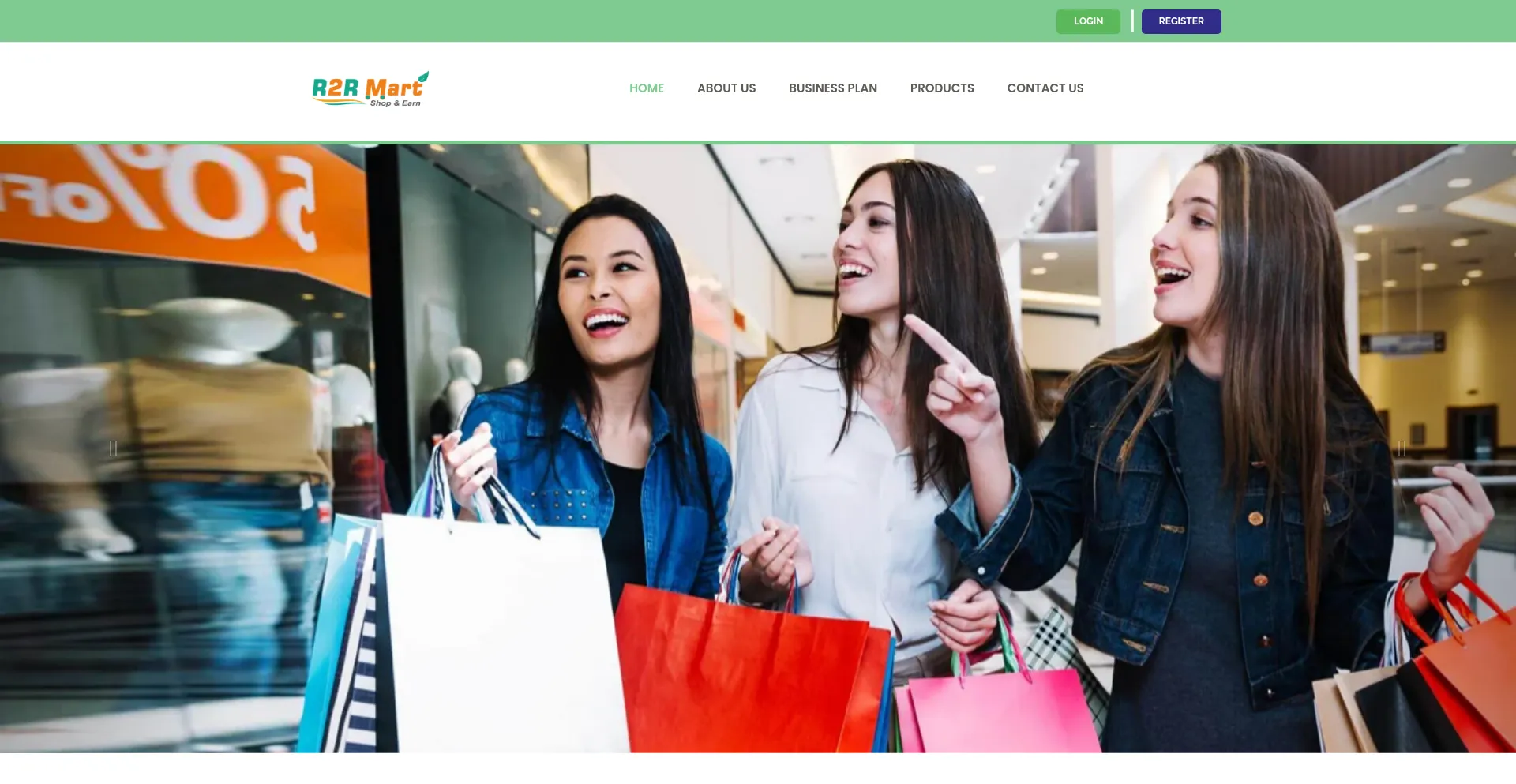 Website screenshot of R2rmart.com