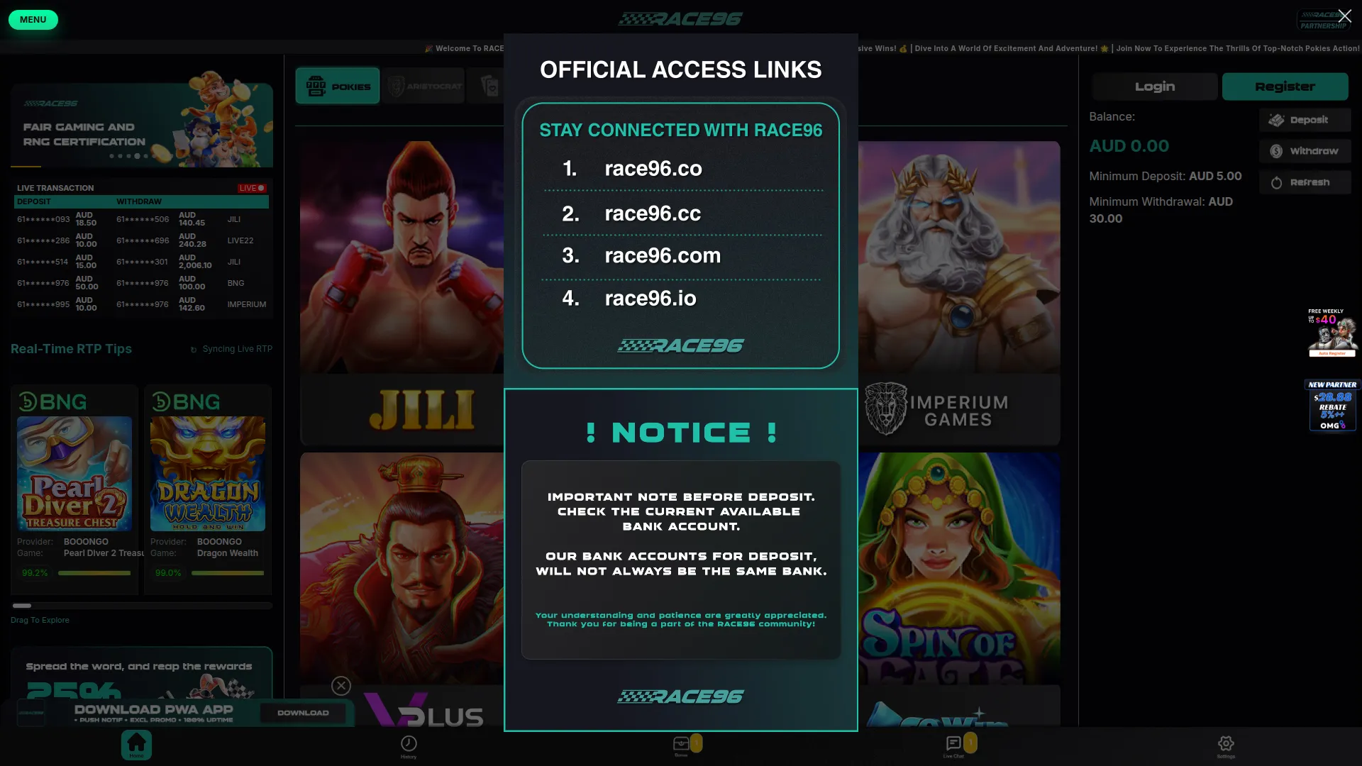Race96.com