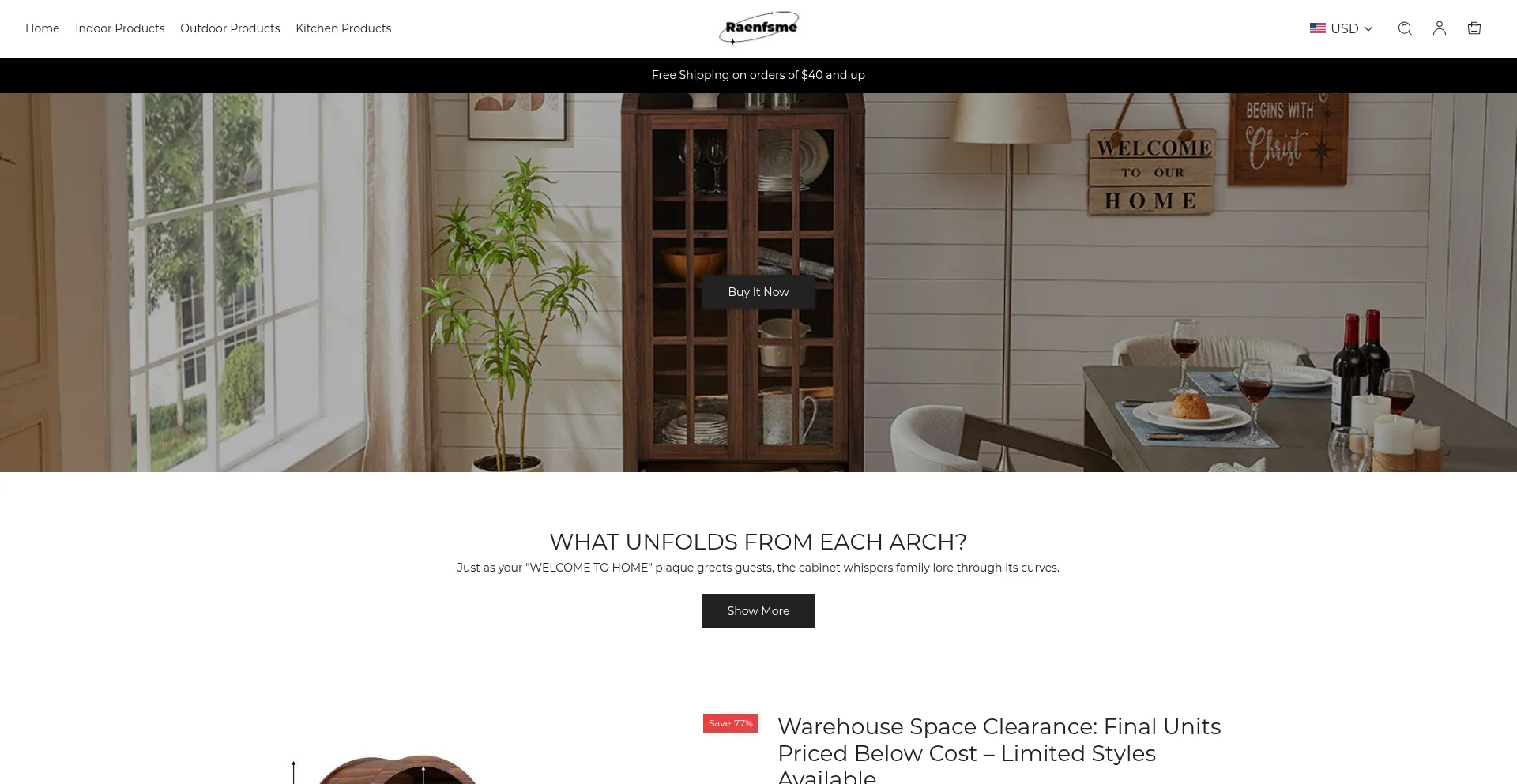 Website screenshot of Raenfsme.com