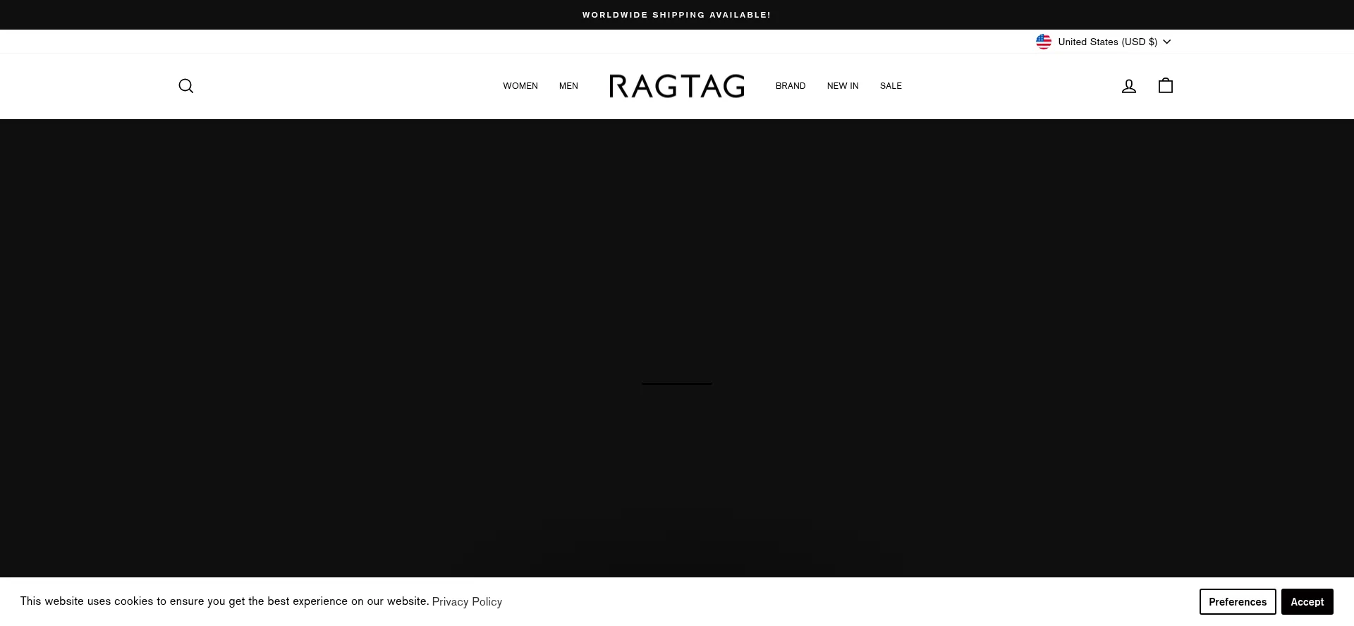 Website screenshot of Ragtag-global.com