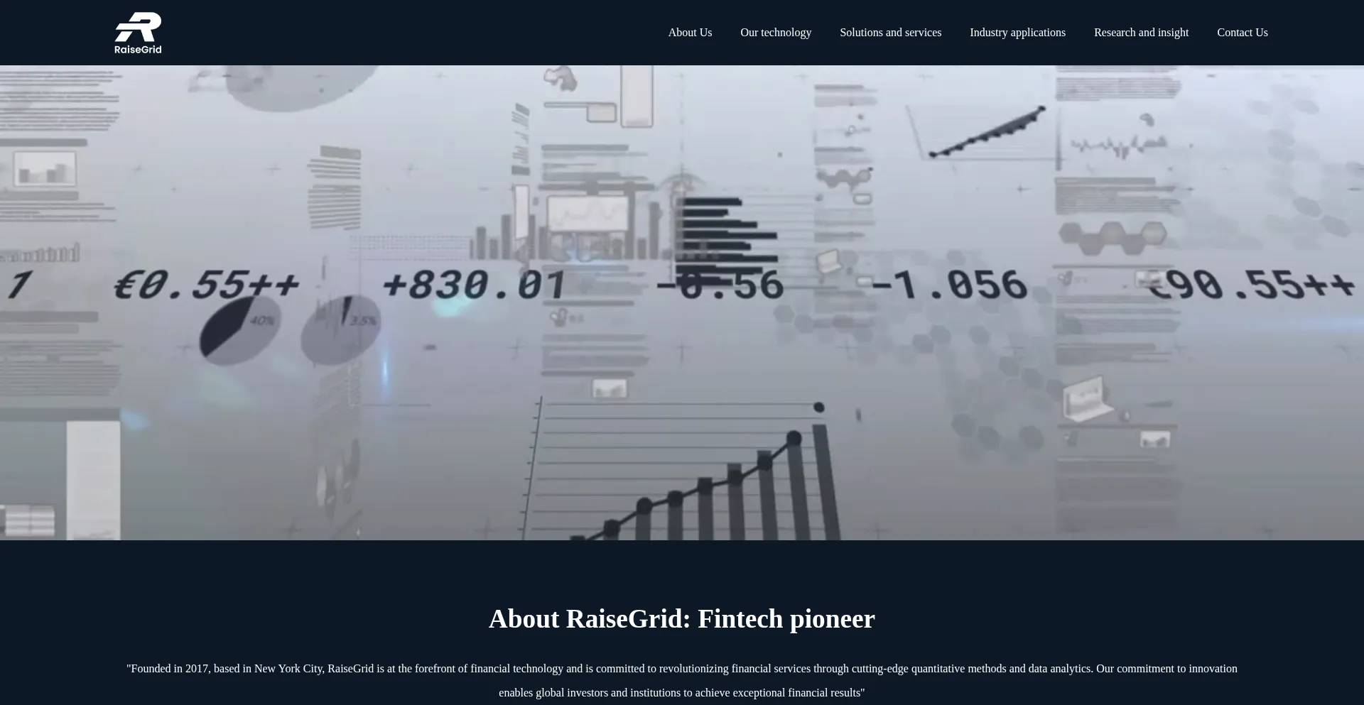Website screenshot of Raisegrid.com