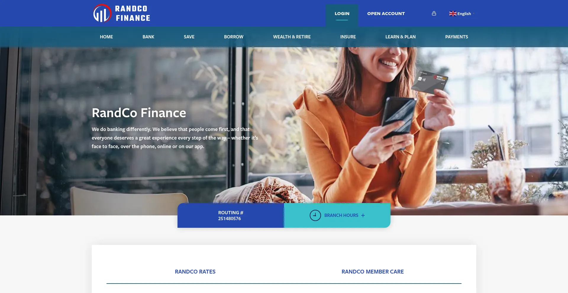 Website screenshot of Randcofinance.com