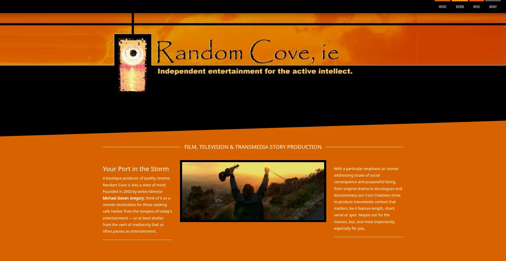 Website screenshot of Randomcove.com