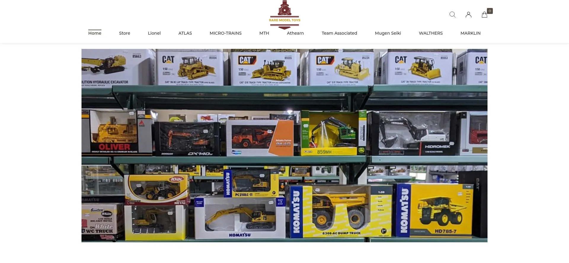 Website screenshot of Raremodeltoys.com