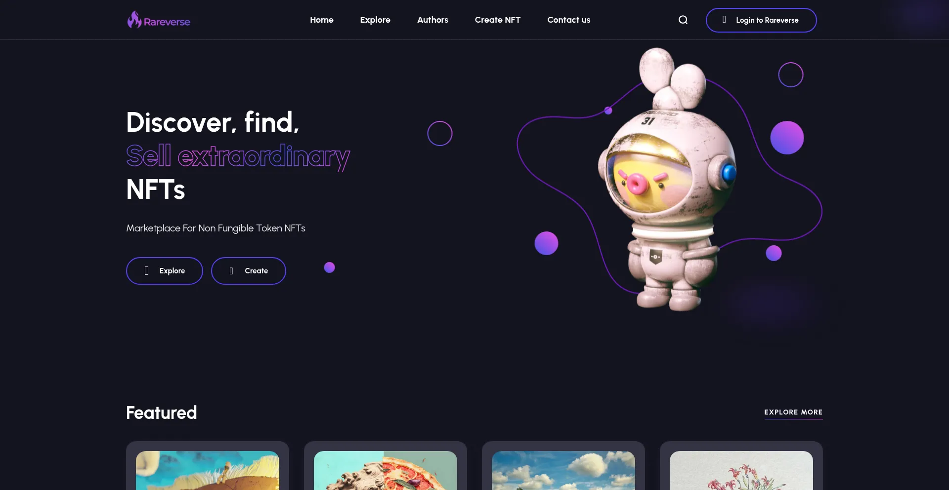 Website screenshot of Rareverse.net