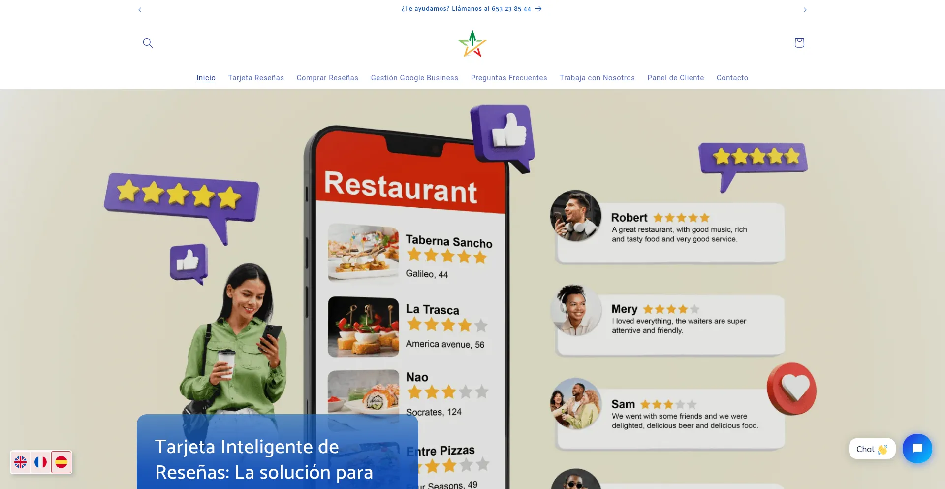 Website screenshot of Ratingleader.com