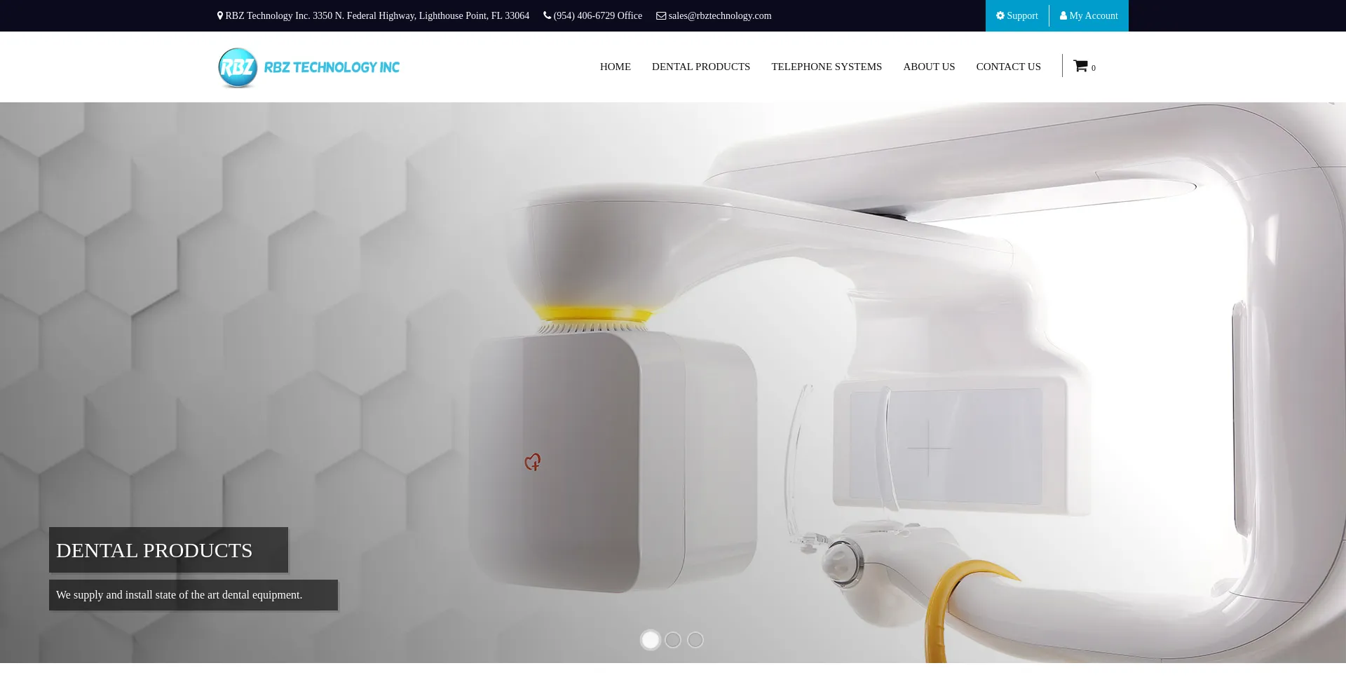 Website screenshot of Rbztechnology.com
