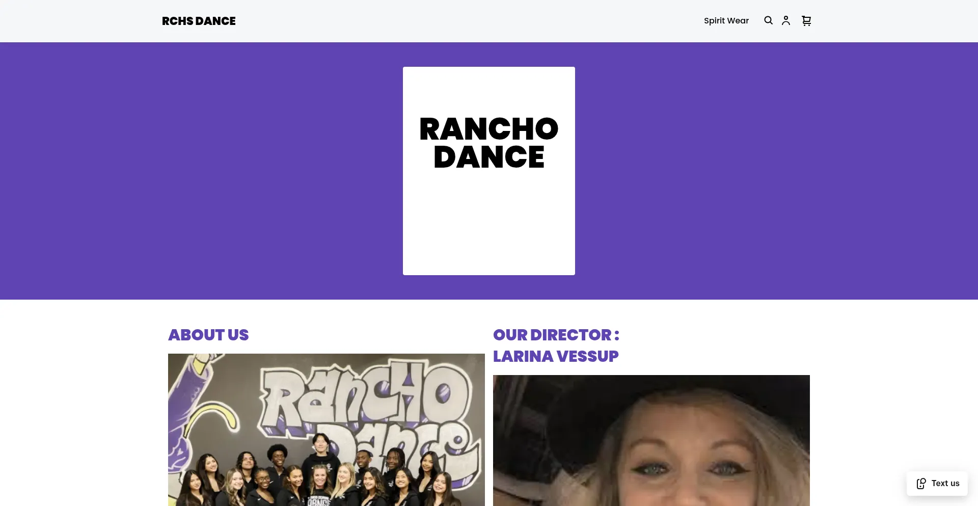 Website screenshot of Rchsdance.org