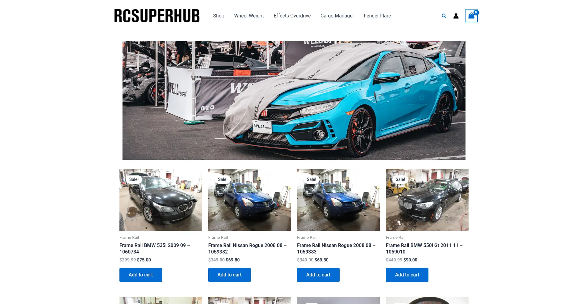 Website screenshot of Rcsuperhub.com