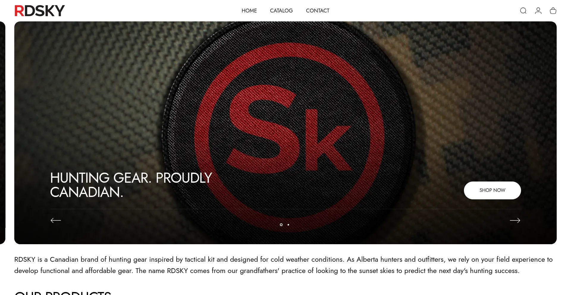 Website screenshot of Rdsky.ca
