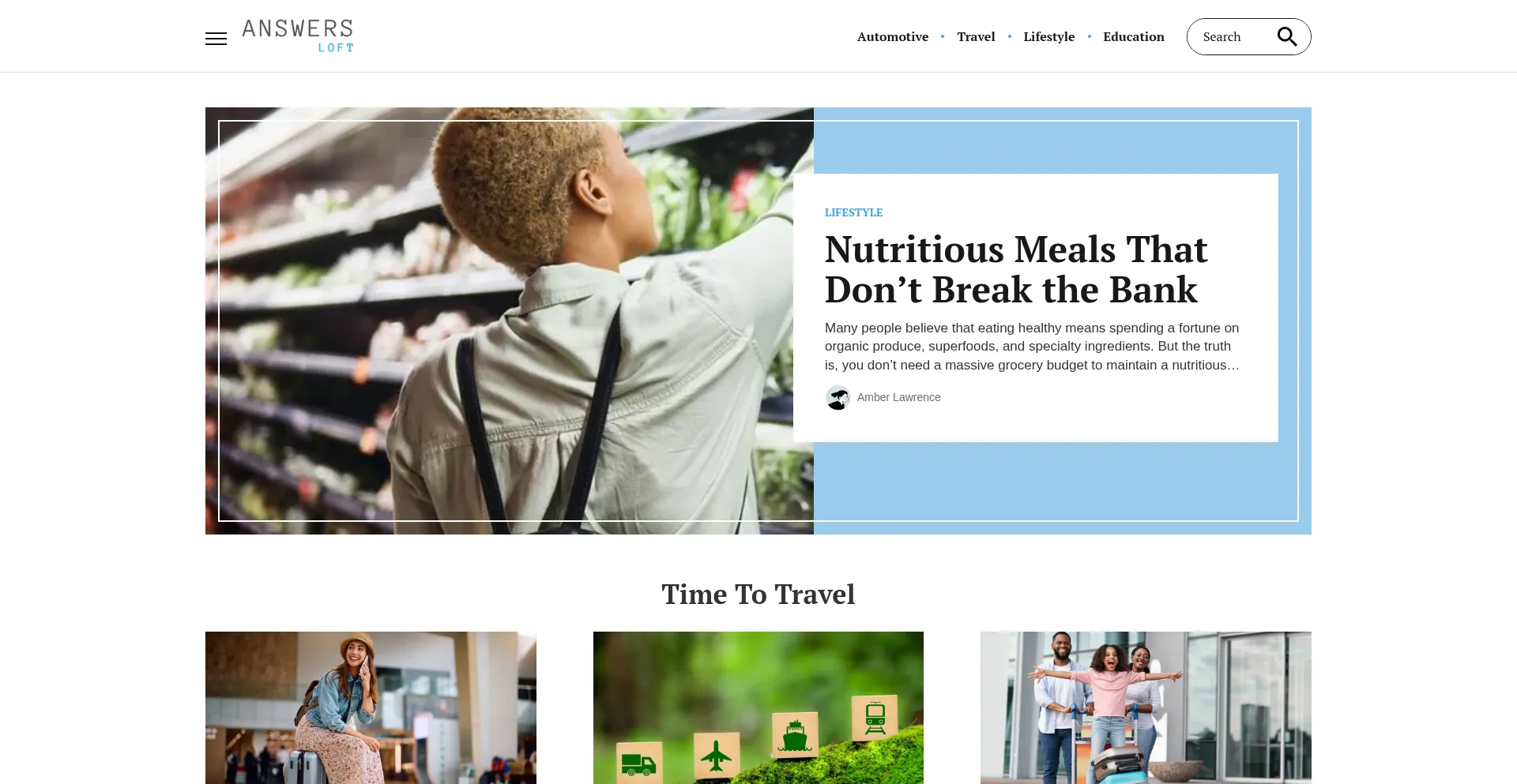 Website screenshot of Read.answersloft.com
