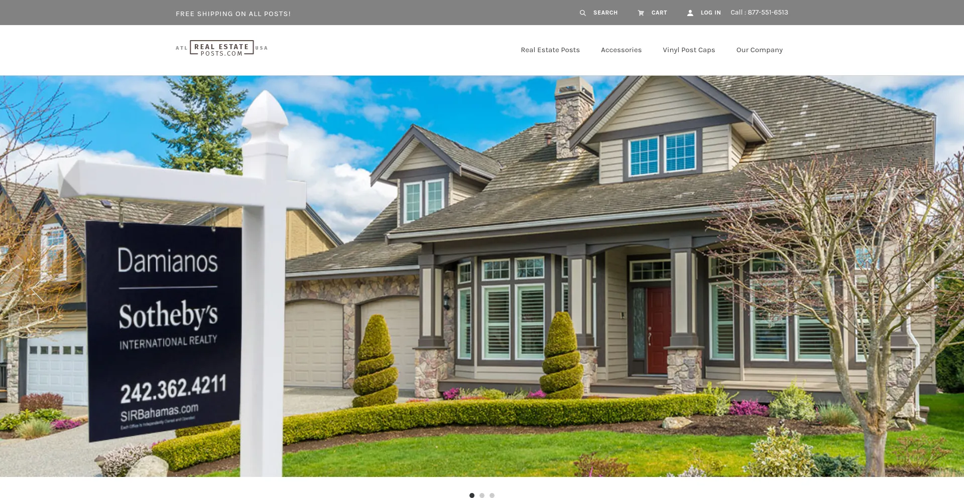 Website screenshot of Realestateposts.com