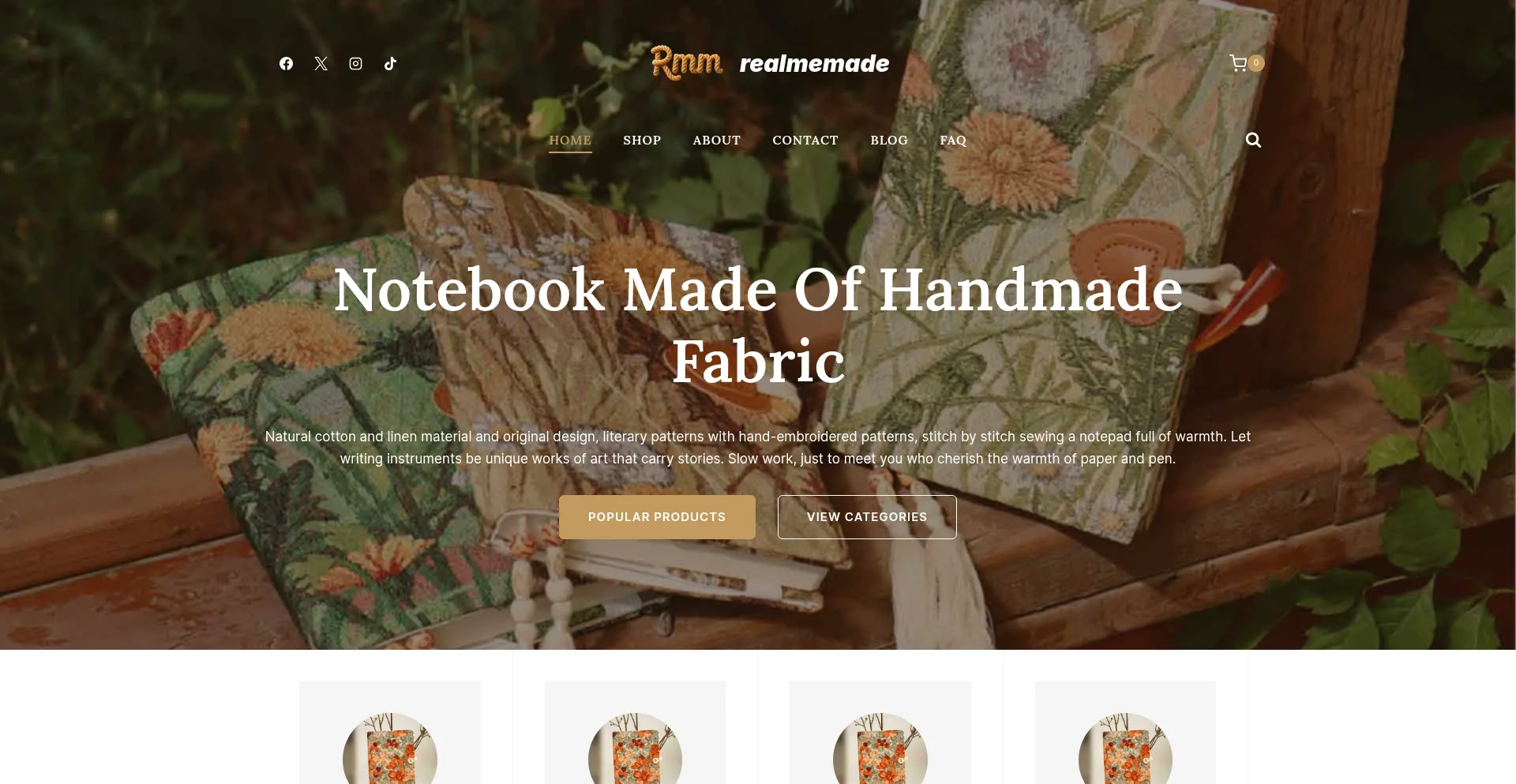 Website screenshot of Realmemade.com