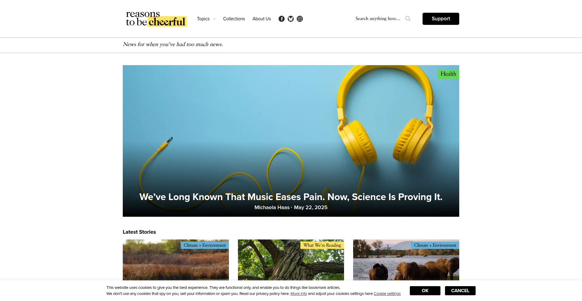Reasonstobecheerful.world