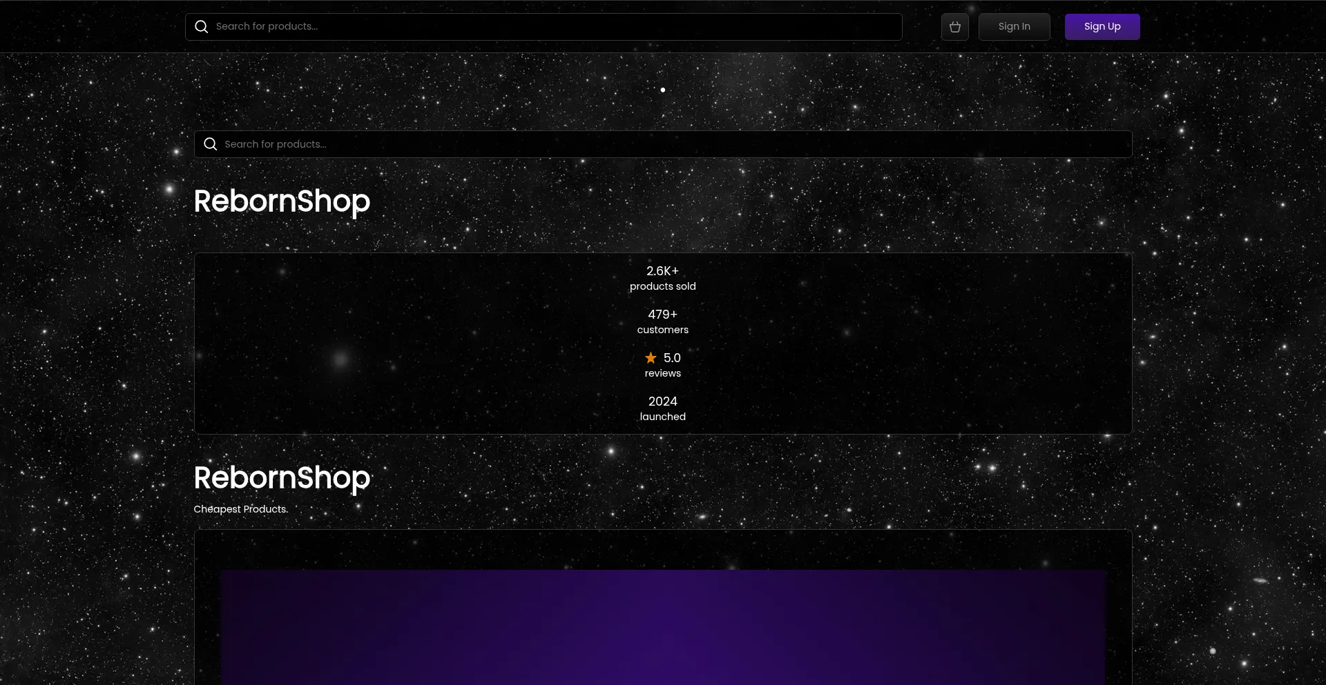 Website screenshot of Rebornangelz.com