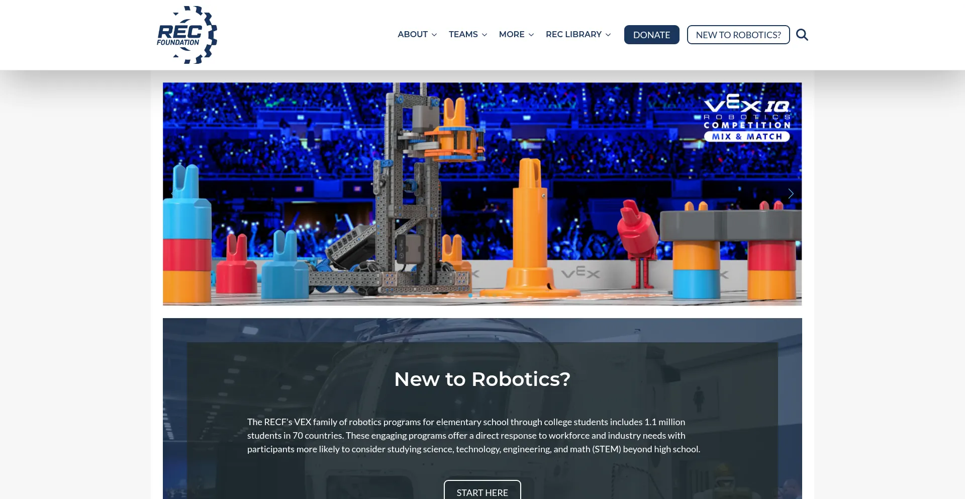 Website screenshot of Recf.org
