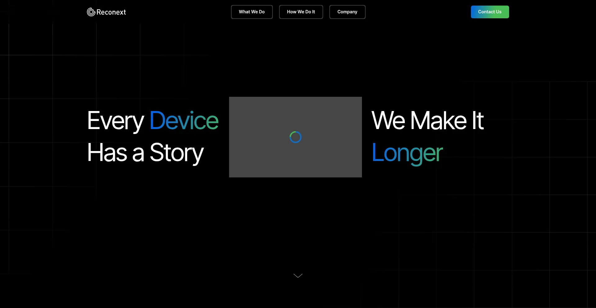 Website screenshot of Reconext.com