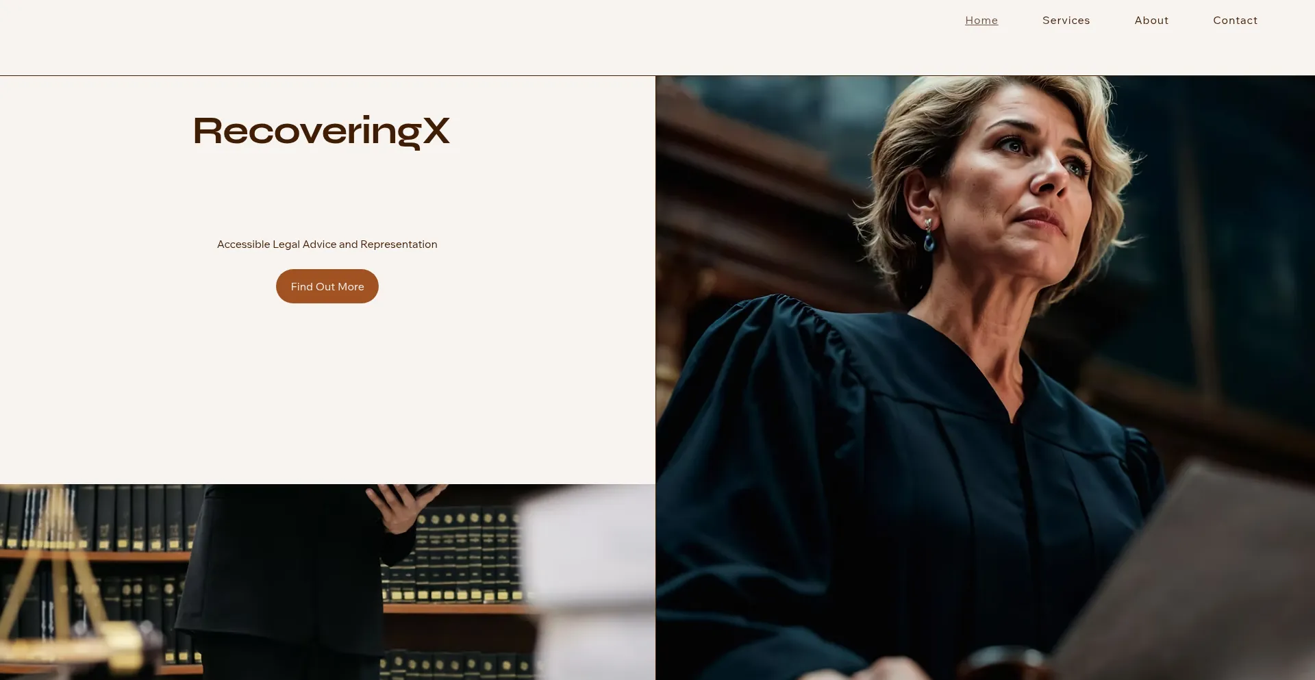 Website screenshot of Recoveringx.net