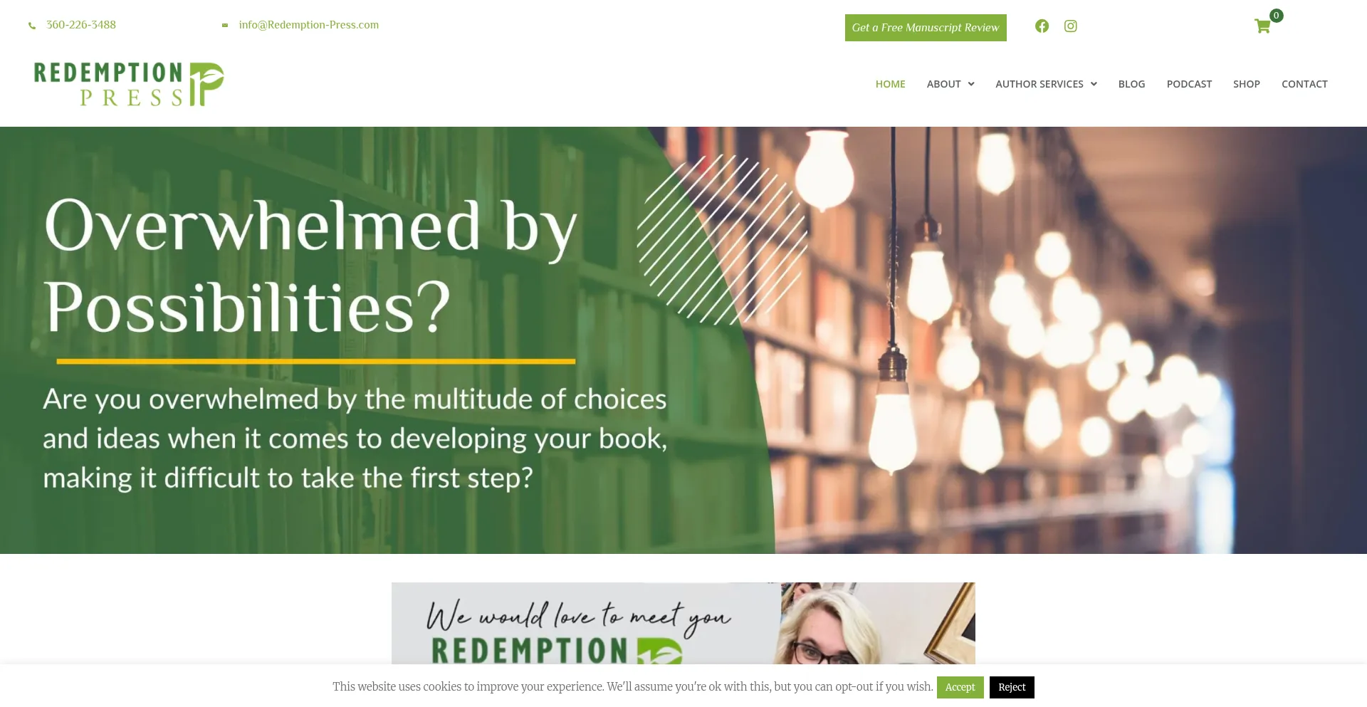 Website screenshot of Redemptionpress.com