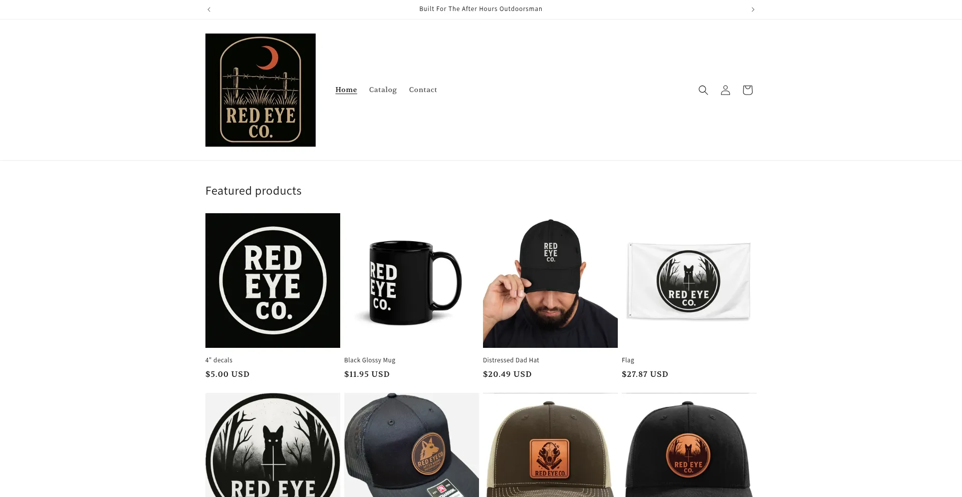 Website screenshot of Redeyeco.shop