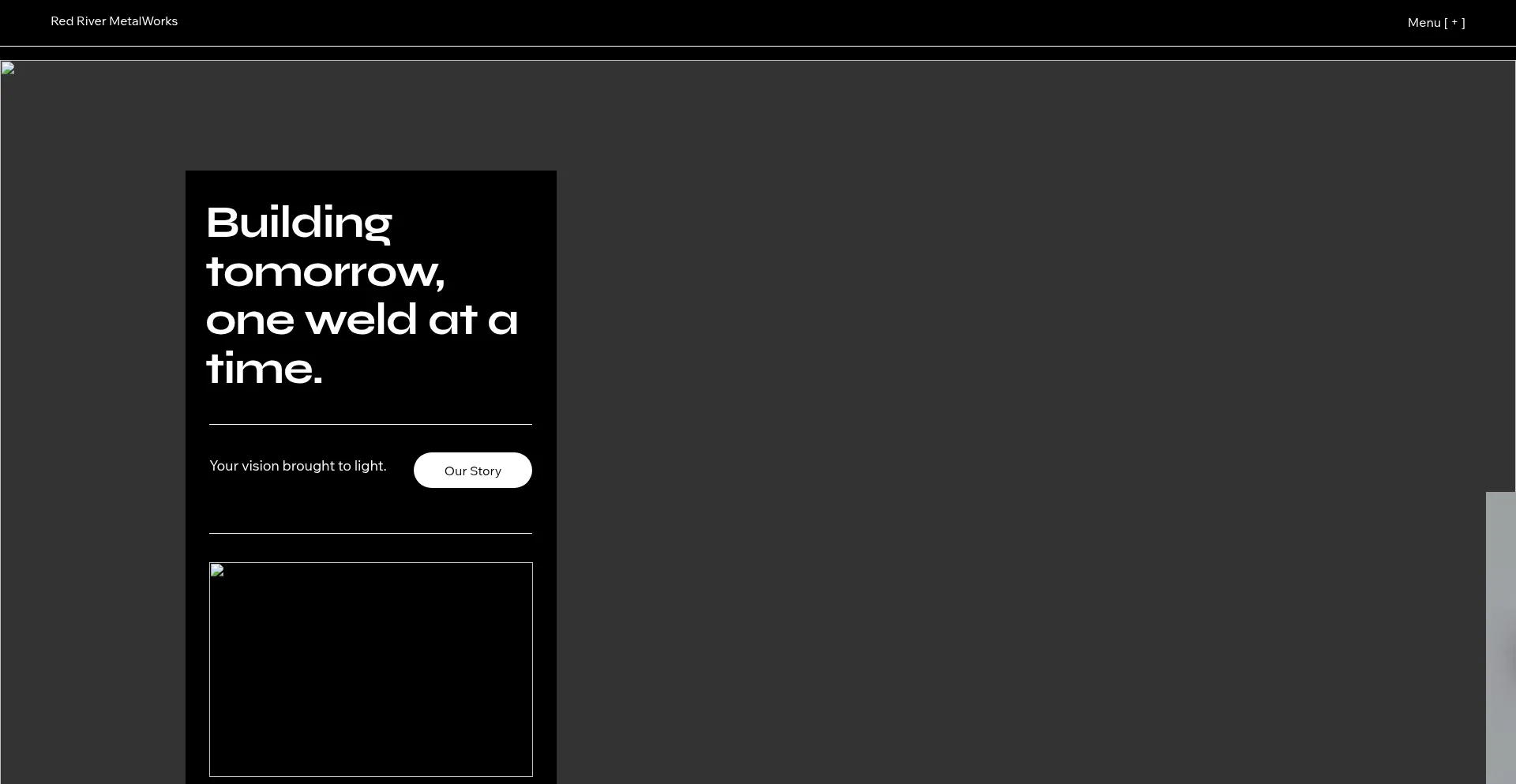 Website screenshot of Redrivermetalworks.com