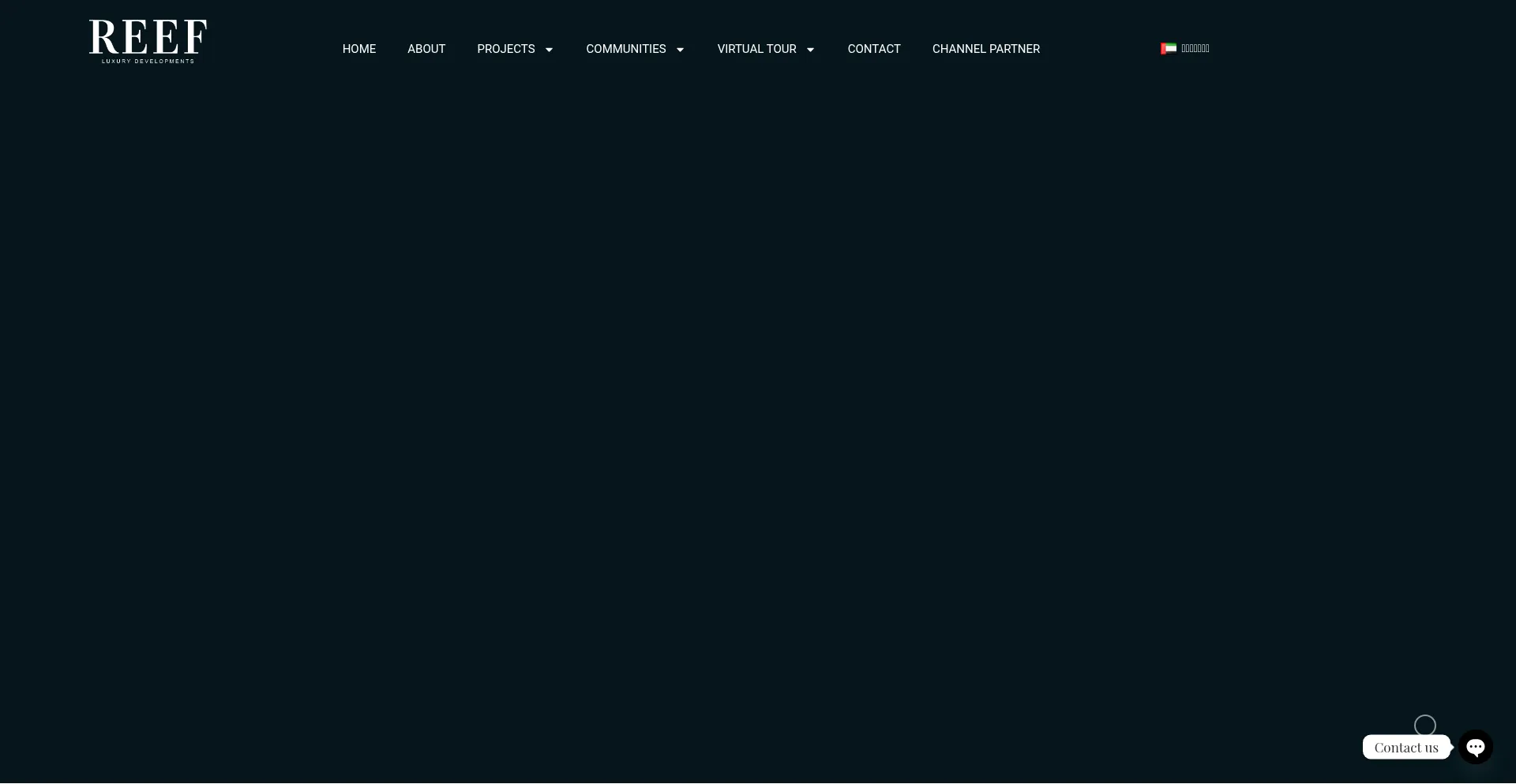 Website screenshot of Reefdevelopments.ae