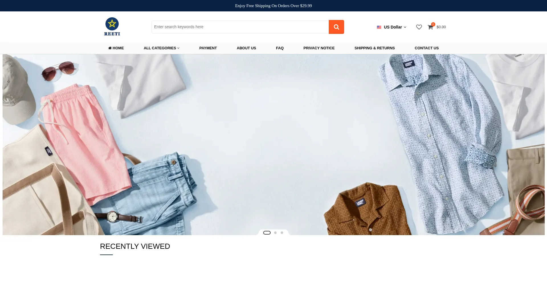 Website screenshot of Reeti.org