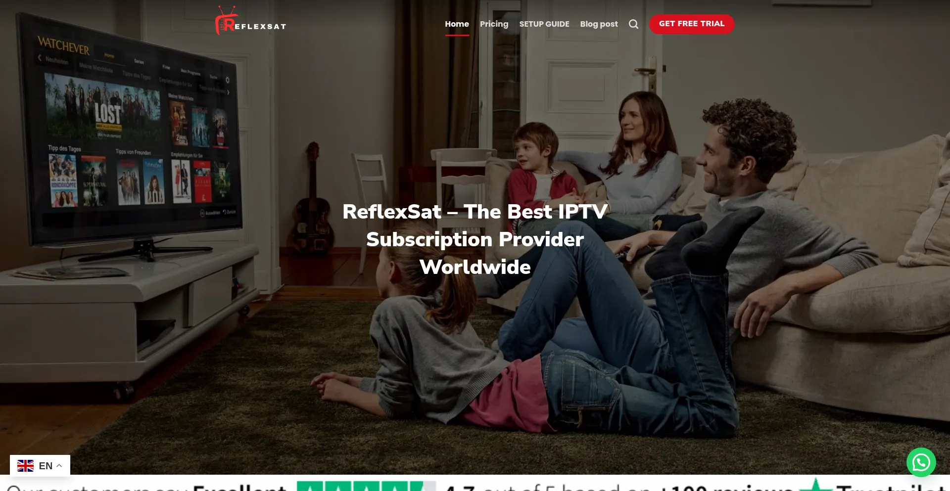 Website screenshot of Reflexsat.net
