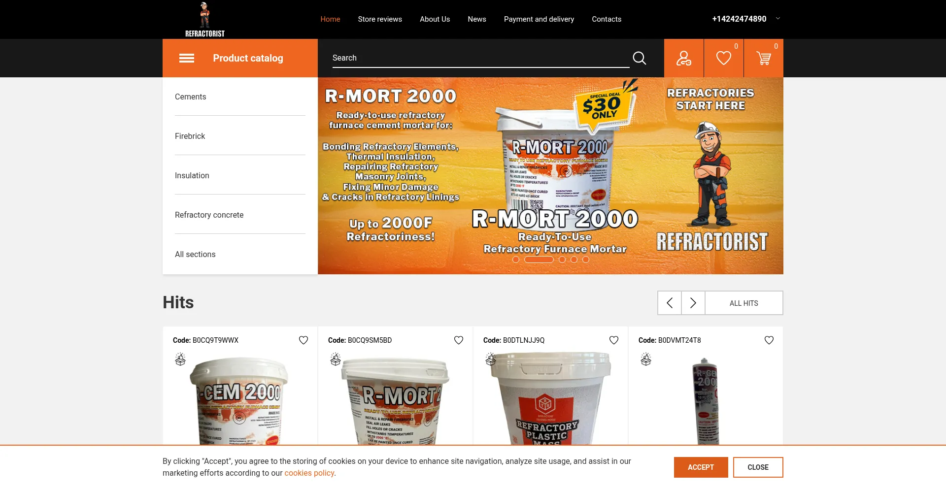 Website screenshot of Refractorist.com