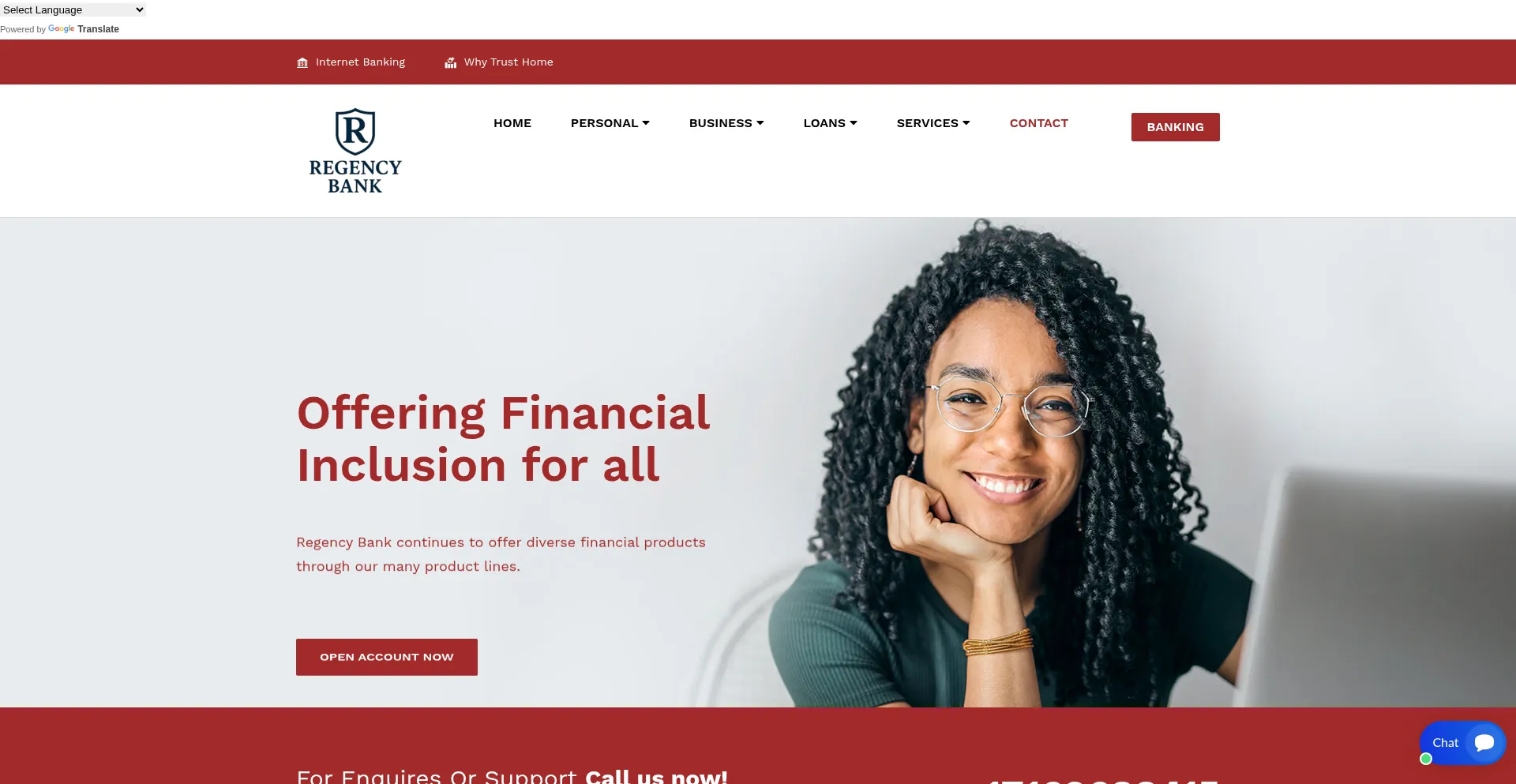 Website screenshot of Regencyb.com