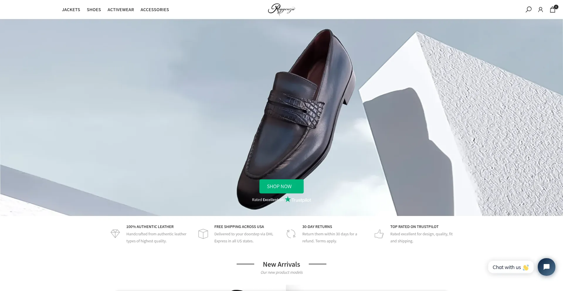 Website screenshot of Reggenza.co