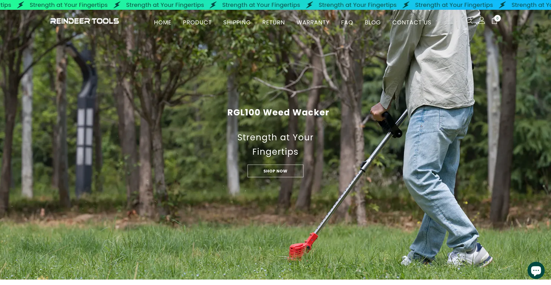 Website screenshot of Reindeertools.com