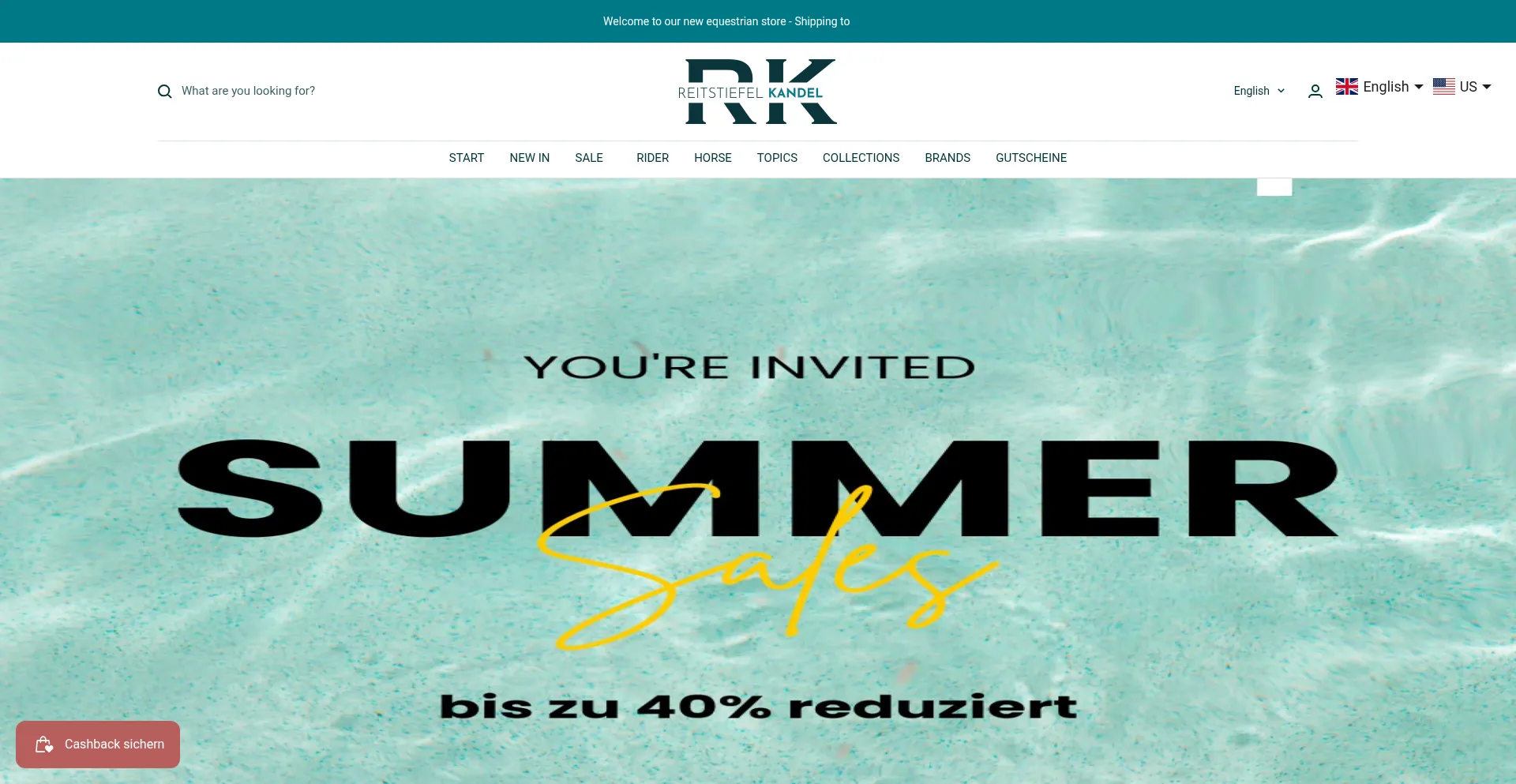 Website screenshot of Reitstiefel-kandel.de