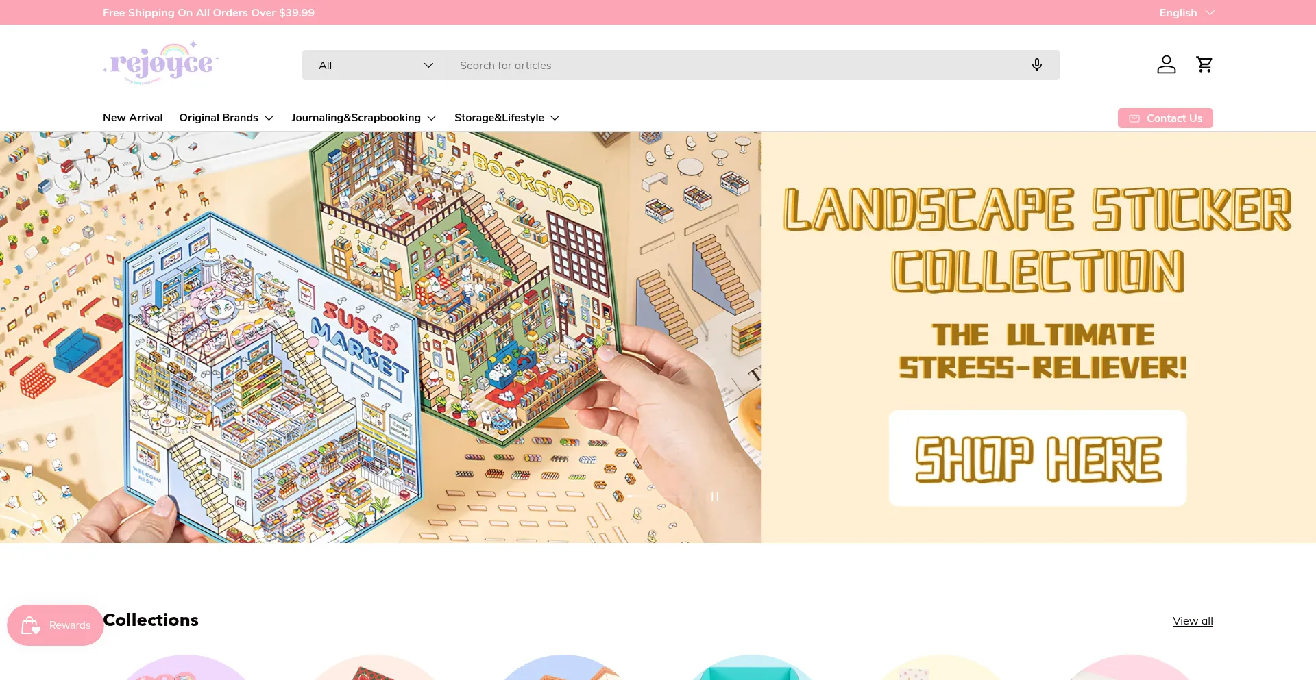 Website screenshot of Rejoycestore.com
