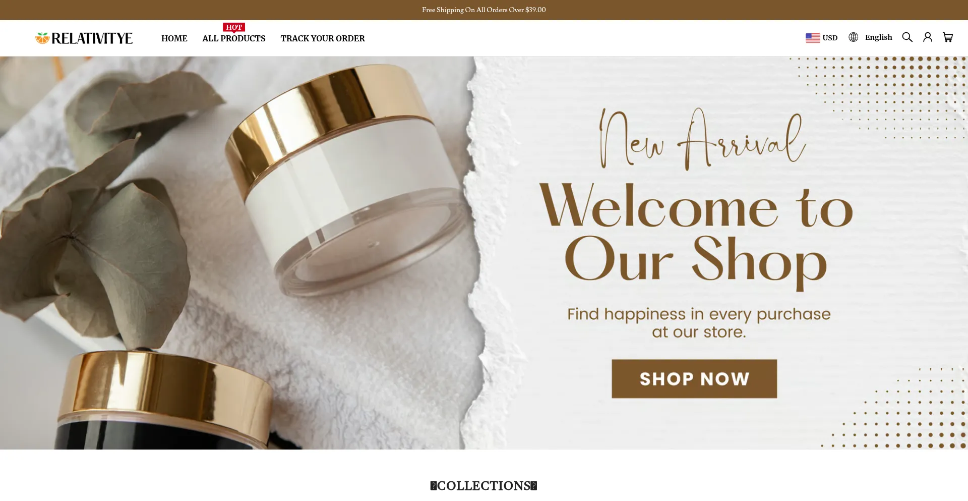 Website screenshot of Relativitye.com