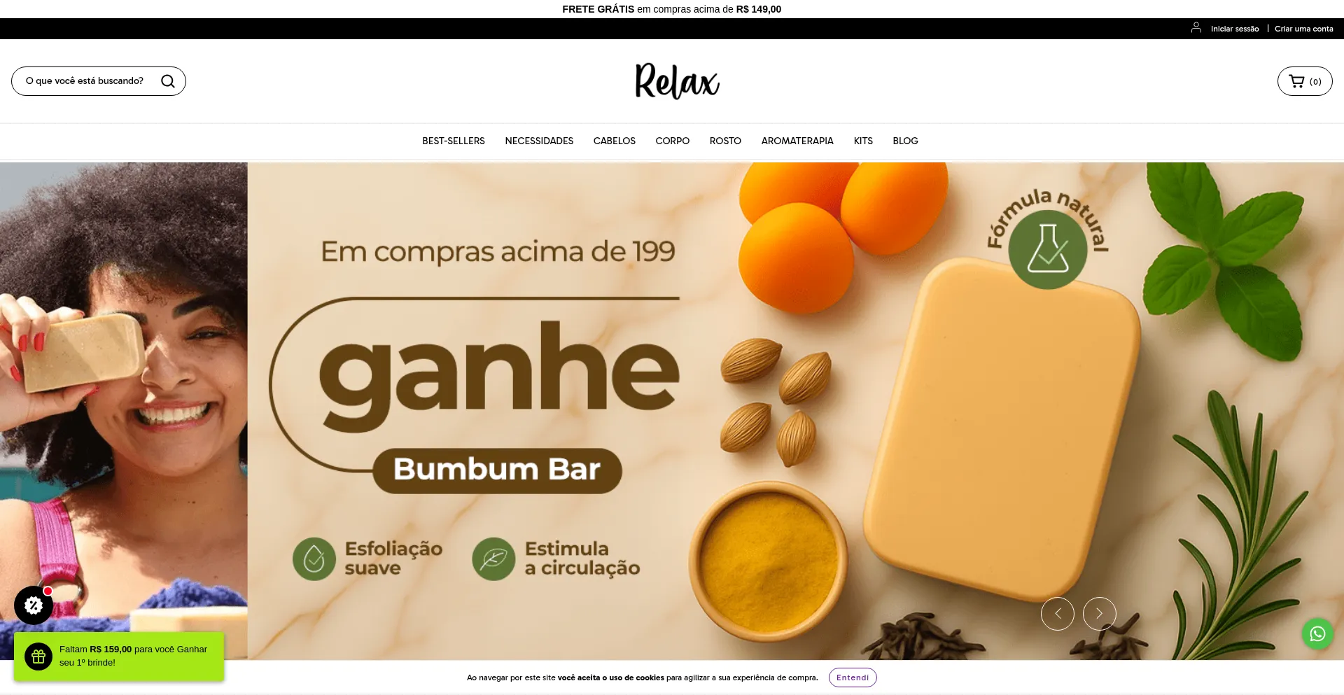 Website screenshot of Relax.com.br