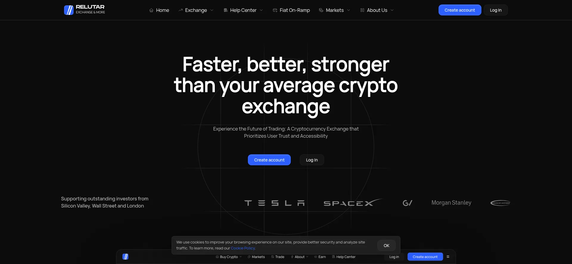 Website screenshot of Relutar.com